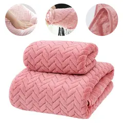 ATURE - Toalla De Baño Espesa Manta De Terciopelo Coral, 2 Piezas