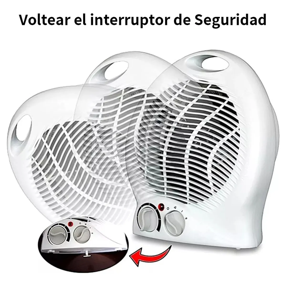 SUPERCENTER - Calentador Estufa Termostato Ventilador 2000w Color Blancoblanco