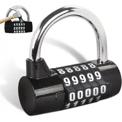 KUANGYE - Candado Antirrobo Con Clave De 5 Dígitos Y Anticizallamiento para gimnasio,Escuela,Oficina,Gabinete