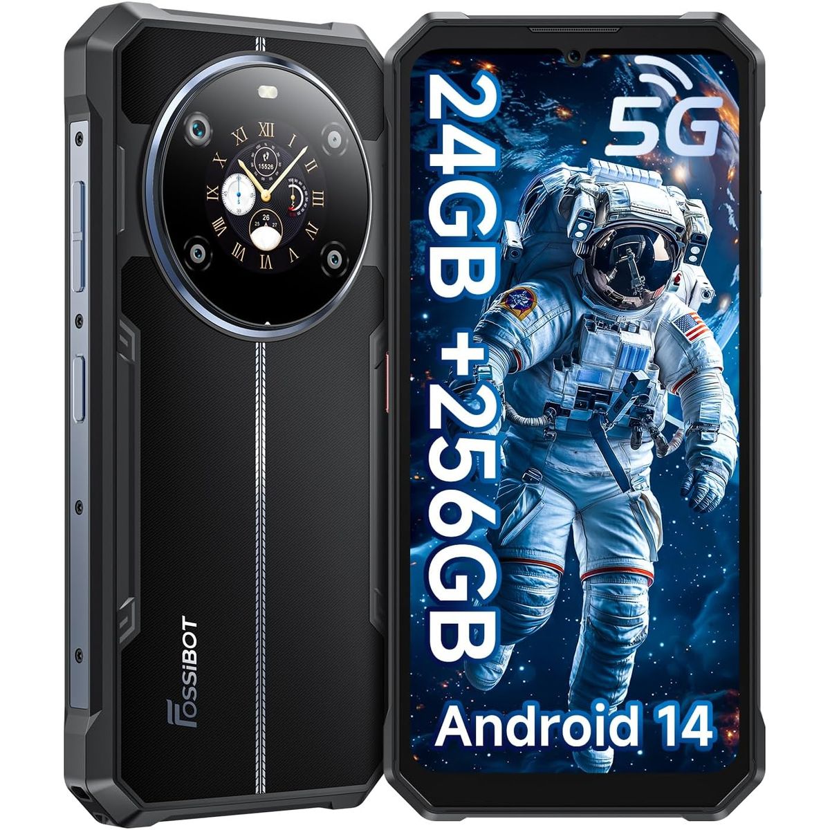 FOSSIBOT - FOSSIBOT F109S Celular 24GB+256GB 10600mAh Android 15