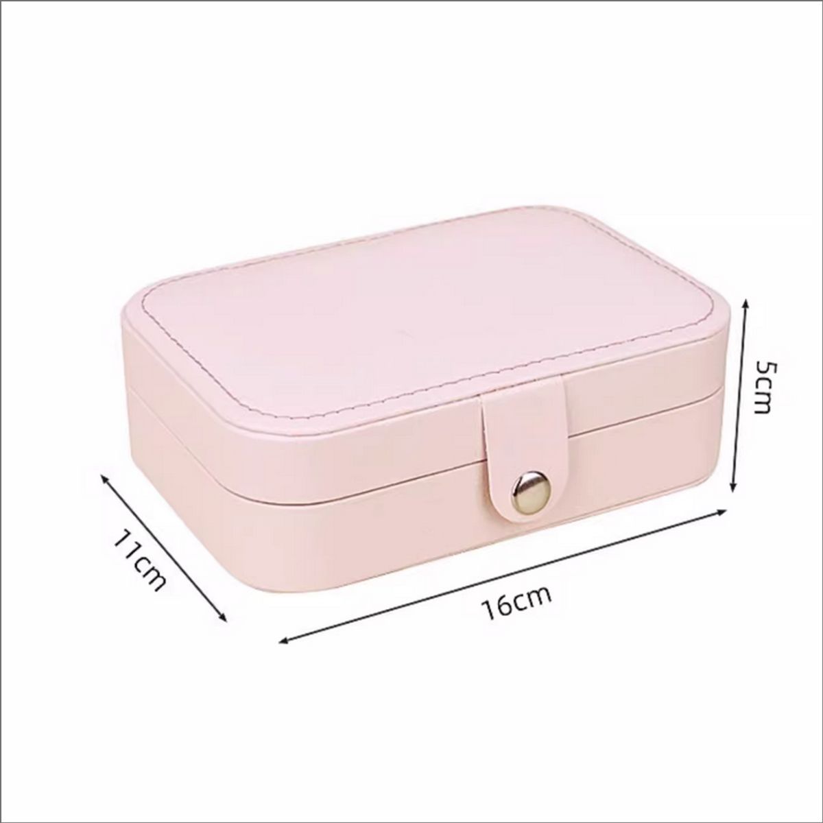 GENERICO - Joyero Tres Capas - Caja Organizadora de Joyas-rosa