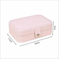 GENERICO - Joyero Tres Capas - Caja Organizadora de Joyas-rosa