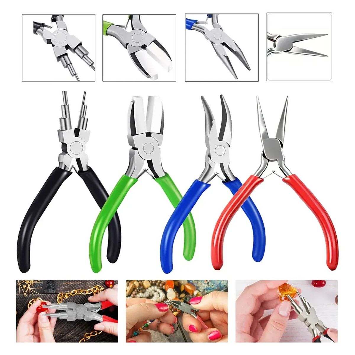 KUANGYE - Set Alicates Para Bisuteria Joyería 4 Pzs