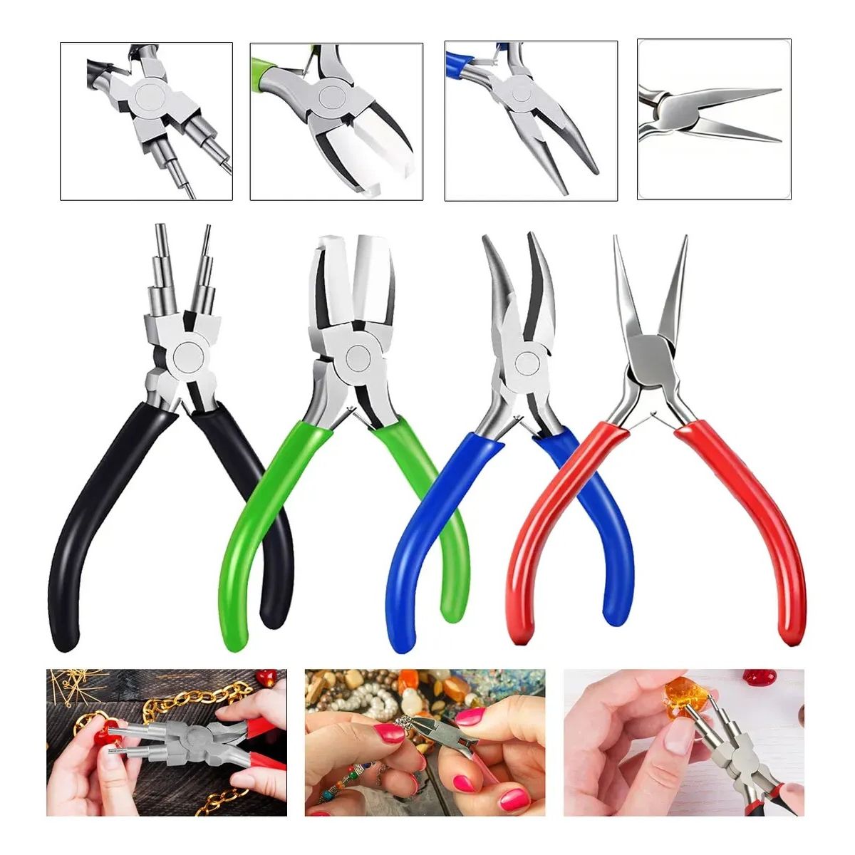 KUANGYE - Set Alicates Para Bisuteria Joyería 4 Pzs