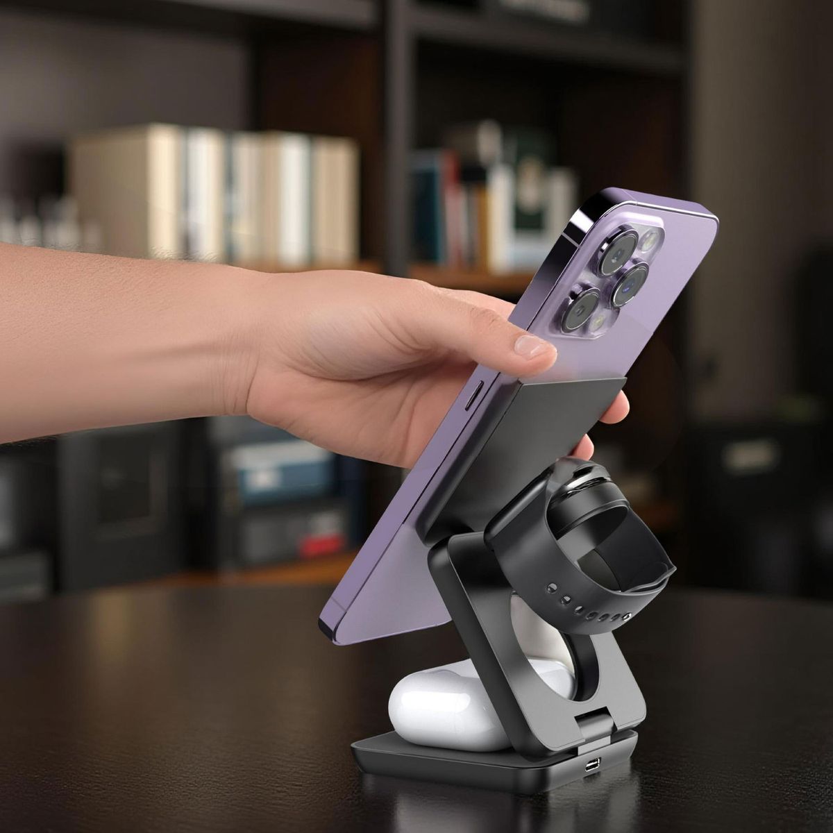 MUNDO ONLINE - Cargador Inalámbrico Magnetico Estación De Carga 3 En 1