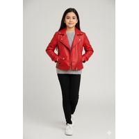Chaquetas Ecocuero Niña Estilo Motociclista