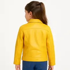 KIBOU - Chaquetas Ecocuero Niña Estilo Motociclista