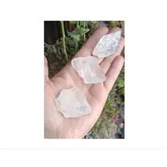 GENERICO - Set 3 Cuarzo Cristal, Piedra Energética Peso 15 A 20 Gr C/u