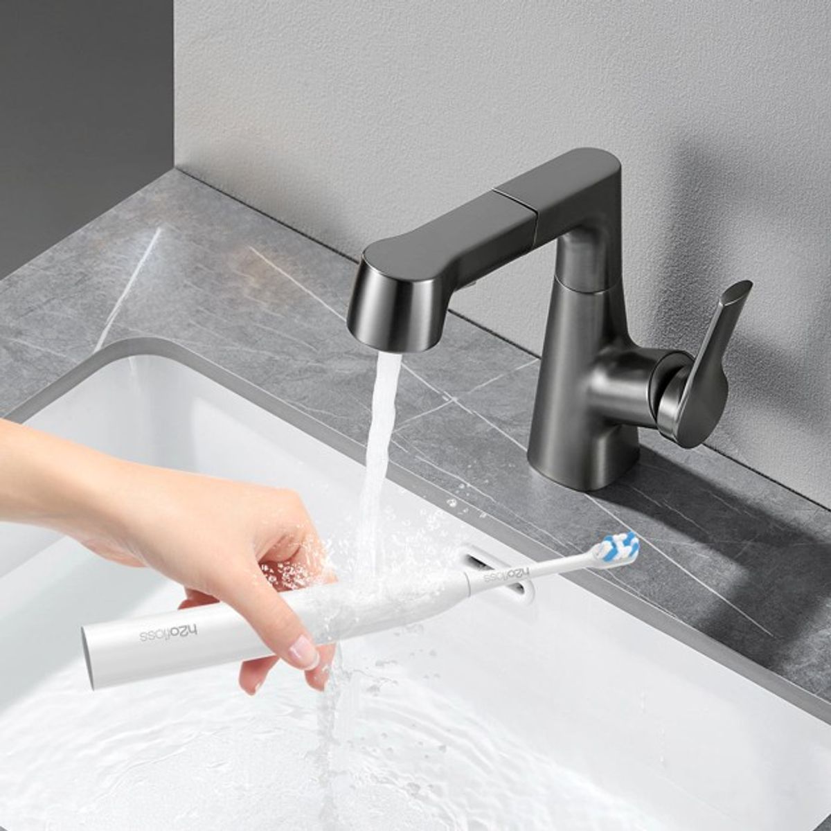 EMETRES - Cepillo Eléctrico Dientes Recargable H2ofloss Color Blanco