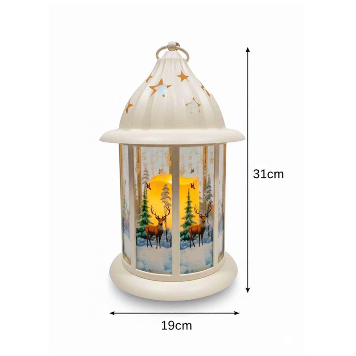 WAKESHOME - Candelabro Led De Navidad Sin Llama Lampara Decorativa Pilas  Usb