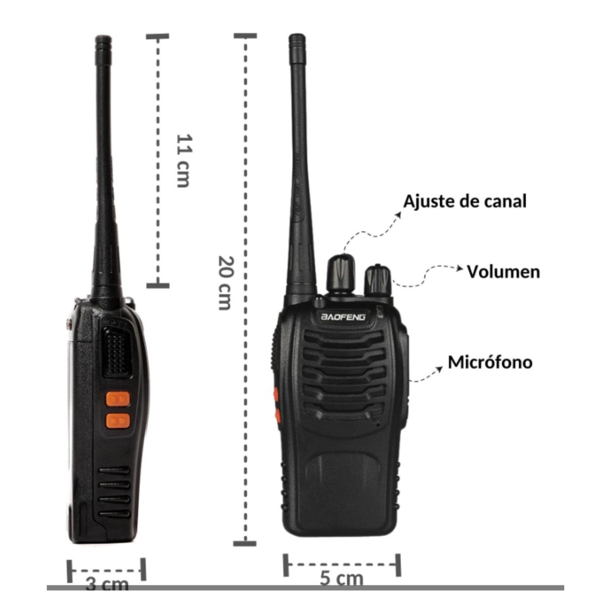 GENERICO - Radios Transmisor Baofeng Bf-888s Con Manos Libres Profesional