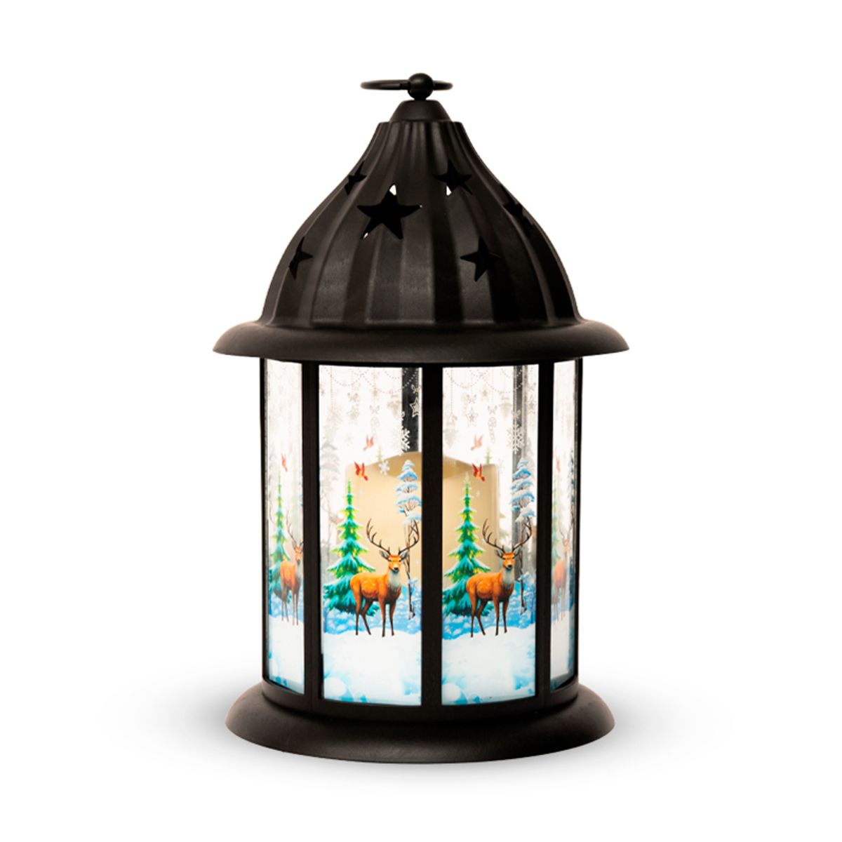 WAKESHOME - Candelabro Led De Navidad Sin Llama Lampara Decorativa Pilas  Usb
