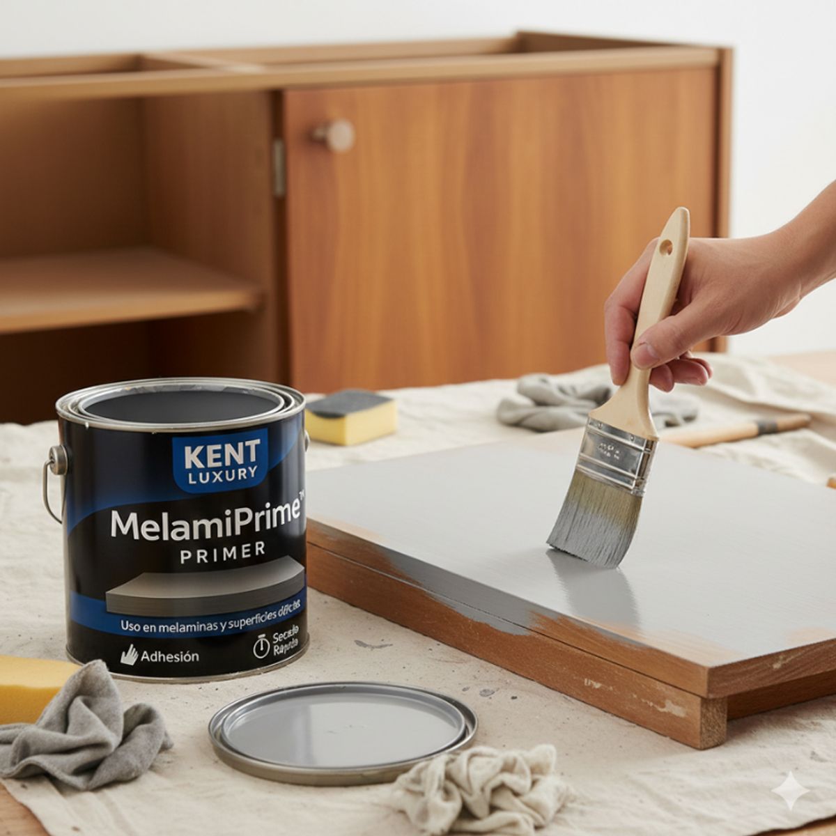 PINTURA PRIMER MELAMINA - MelamiPrimer™ - 4L - GRIS NEUTRO, marca KENT - Foto 2
