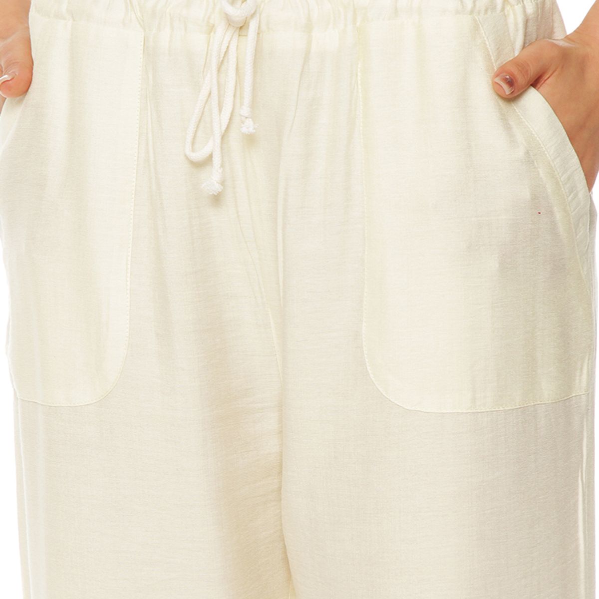 WADOS - PANTALON WIDE LEG CARGO TIRO ALTO PRETINA ELASTICADA Y LAZO