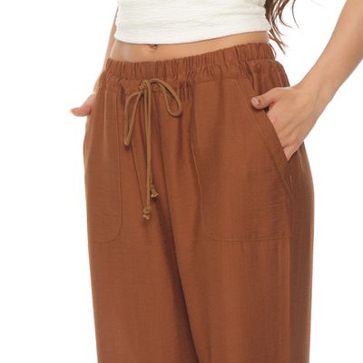 Imagen 2 del producto PANTALON WIDE LEG CARGO TIRO ALTO PRETINA ELASTICADA Y LAZO
