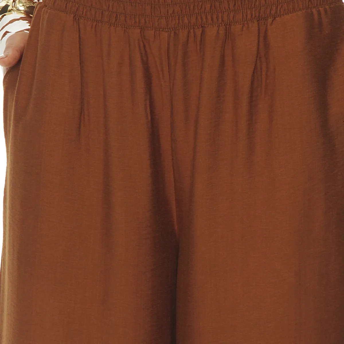 WADOS - PANTALON WIDE LEG TIRO ALTO PRETINA ANCHA ELASTICADA