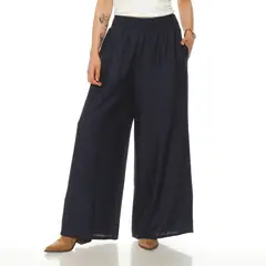 WADOS - PANTALON WIDE LEG TIRO ALTO PRETINA ANCHA ELASTICADA