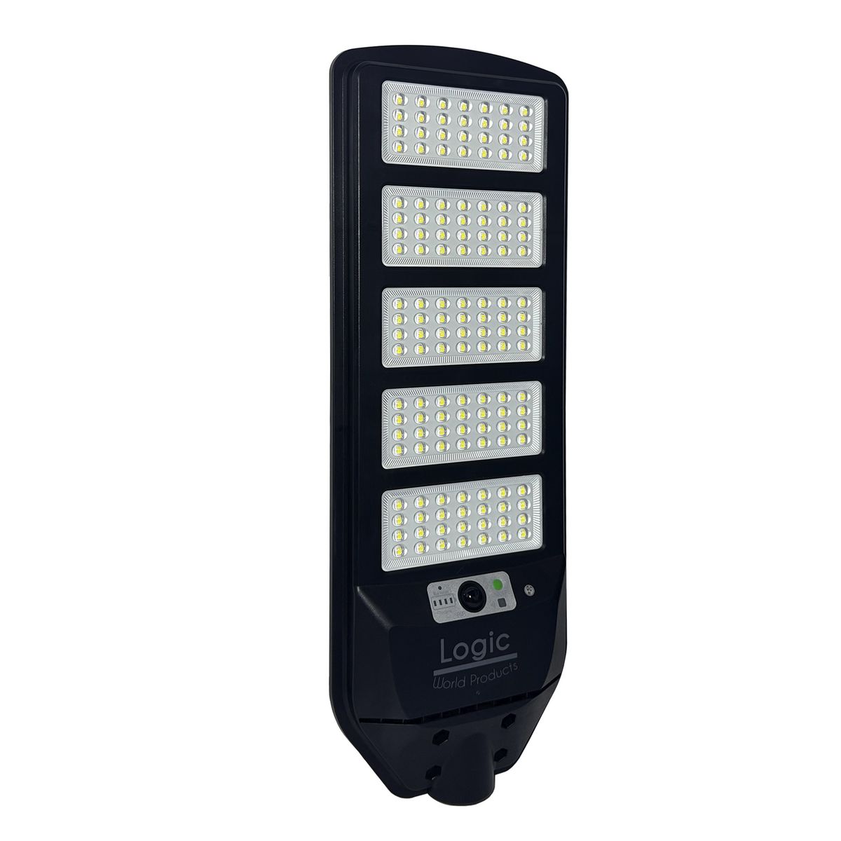 LOGIC - Foco Luminaria Solar 250w Con Sensor + Soporte - Logic Negro