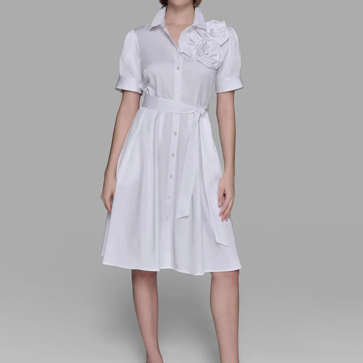 KARL LAGERFELD - Vestido camisero floral