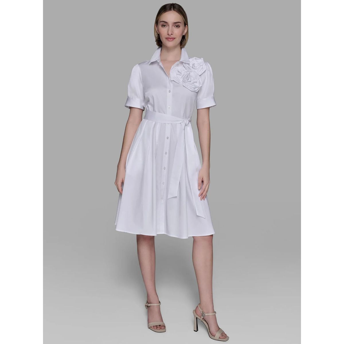 KARL LAGERFELD - Vestido camisero floral