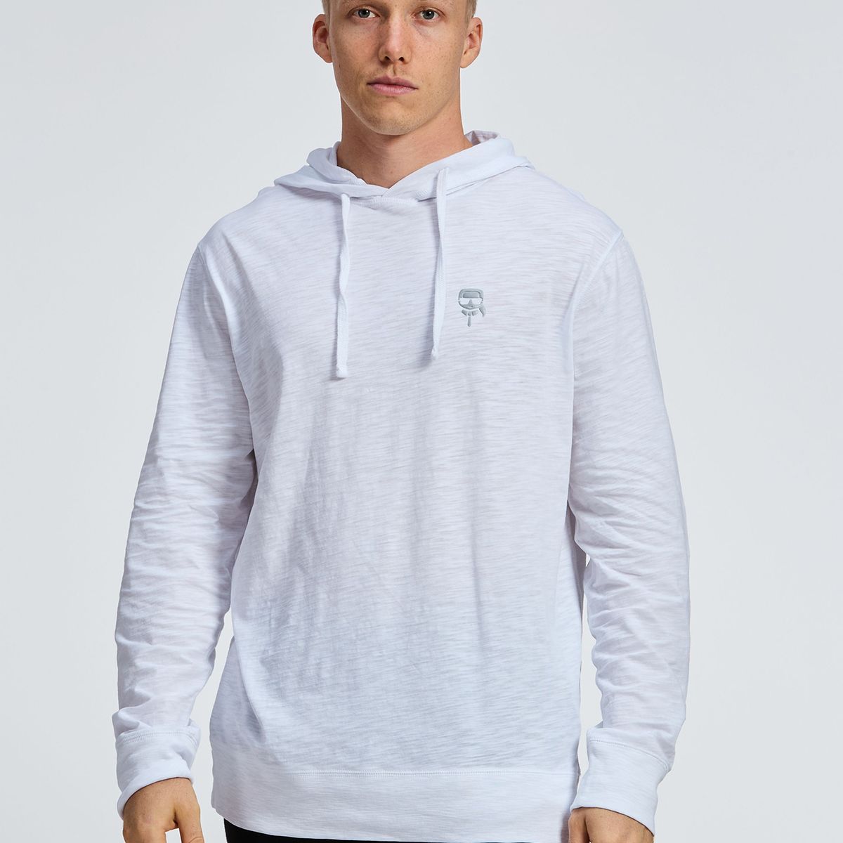 KARL LAGERFELD - Polerón con gorro y detalle de mini Karl bordado