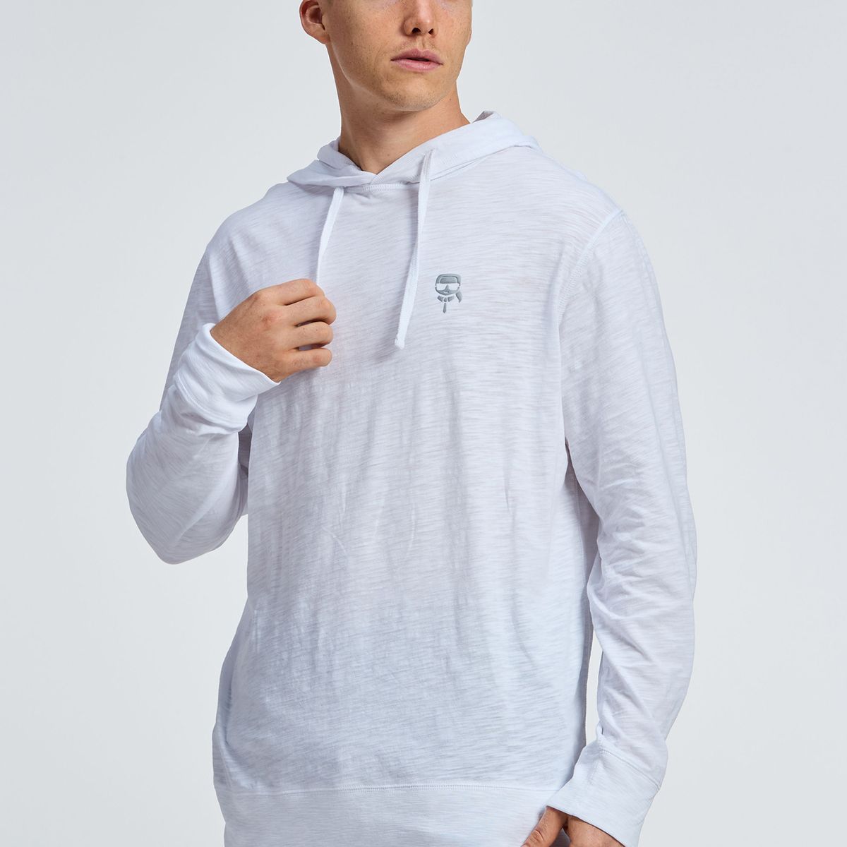 KARL LAGERFELD - Polerón con gorro y detalle de mini Karl bordado