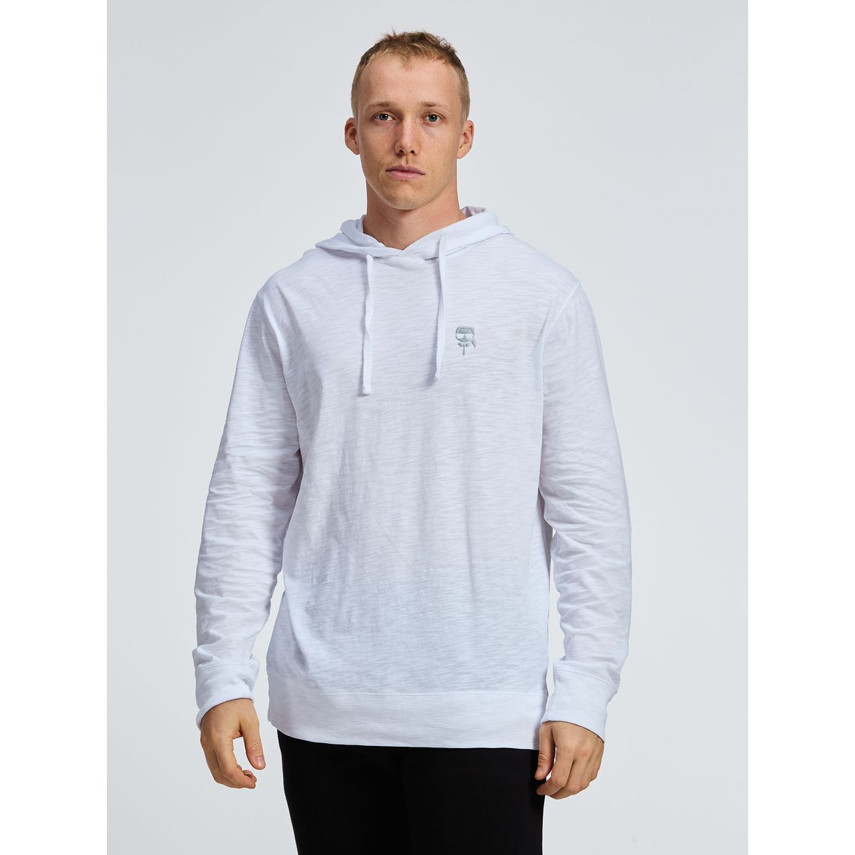 KARL LAGERFELD - Polerón con gorro y detalle de mini Karl bordado