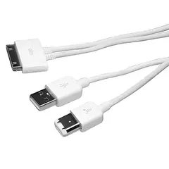 GENERICO - Cable Para Ipod 30pin Firewire + Usb 2.0 Carga Y Sincroniza