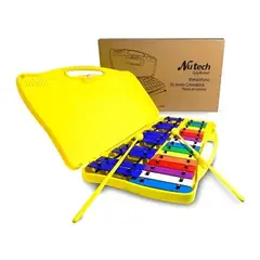 MLAB - Metalófono 25 Notas Cromático Didáctico Nutech Gran Calidad Amarillo Musical Kids 4890