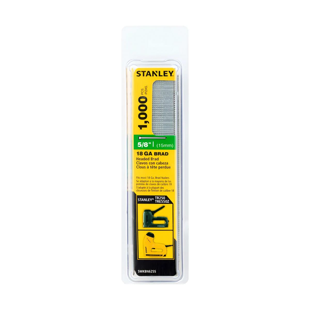 STANLEY - Clavos tipo Punta Calibre 18 Stanley SWKBN625S - 15,9 mm