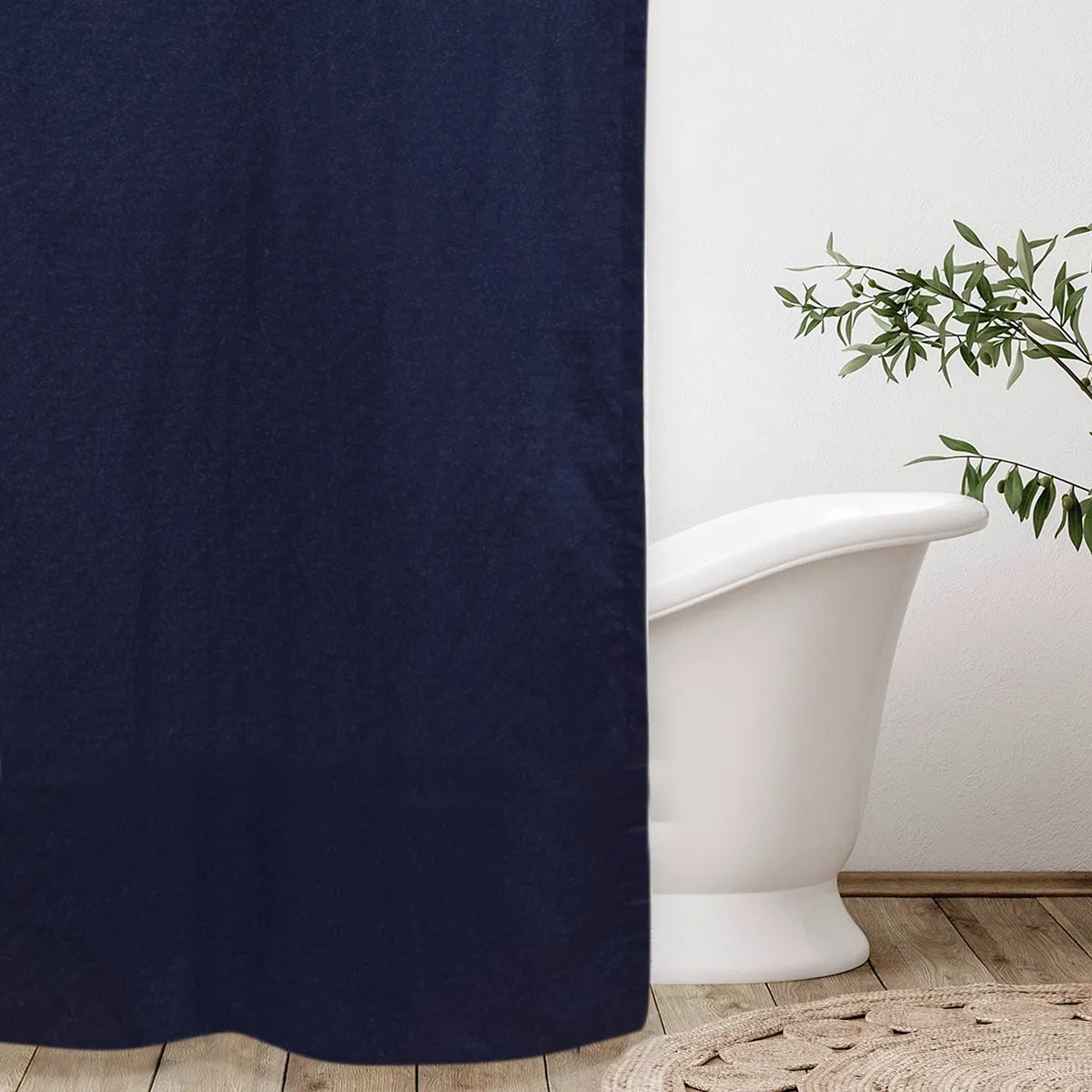 NINA HERRERA - Cortina de Baño Estampada Denim Azul 190x190cm