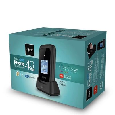 Mlab Telefono Senior Shel Adulto Mayor 4G Botón Sos Doble