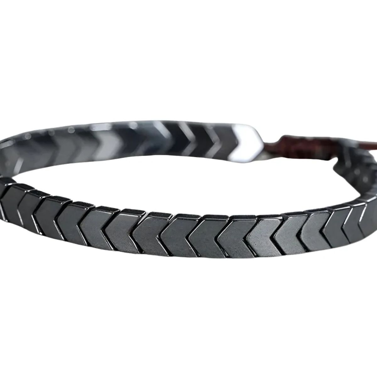 GENERICO - Pulsera Piedra Hematita Black Space Hombre Mujer Moda