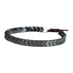 GENERICO - Pulsera Piedra Hematita Black Space Hombre Mujer Moda