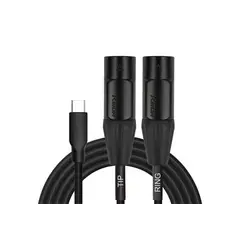 KIRLIN - Cable USB-C a 2 XLR Macho 3M UY-C-390XE-3