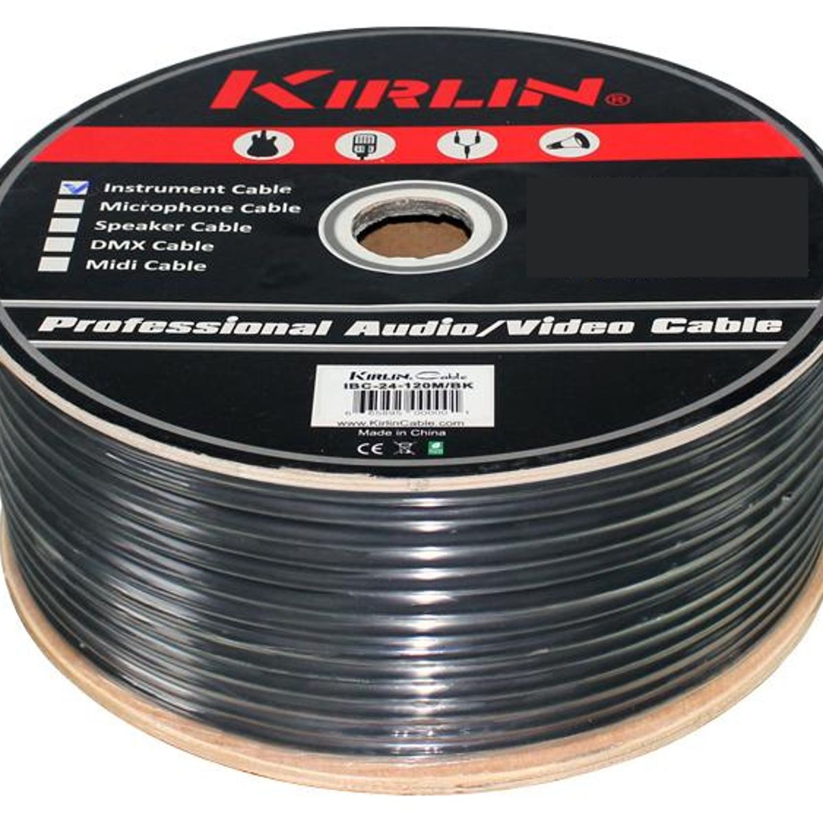 KIRLIN - Rollo cable instrumento 100M 26AWG DMX-26-3C-100M Kirlin