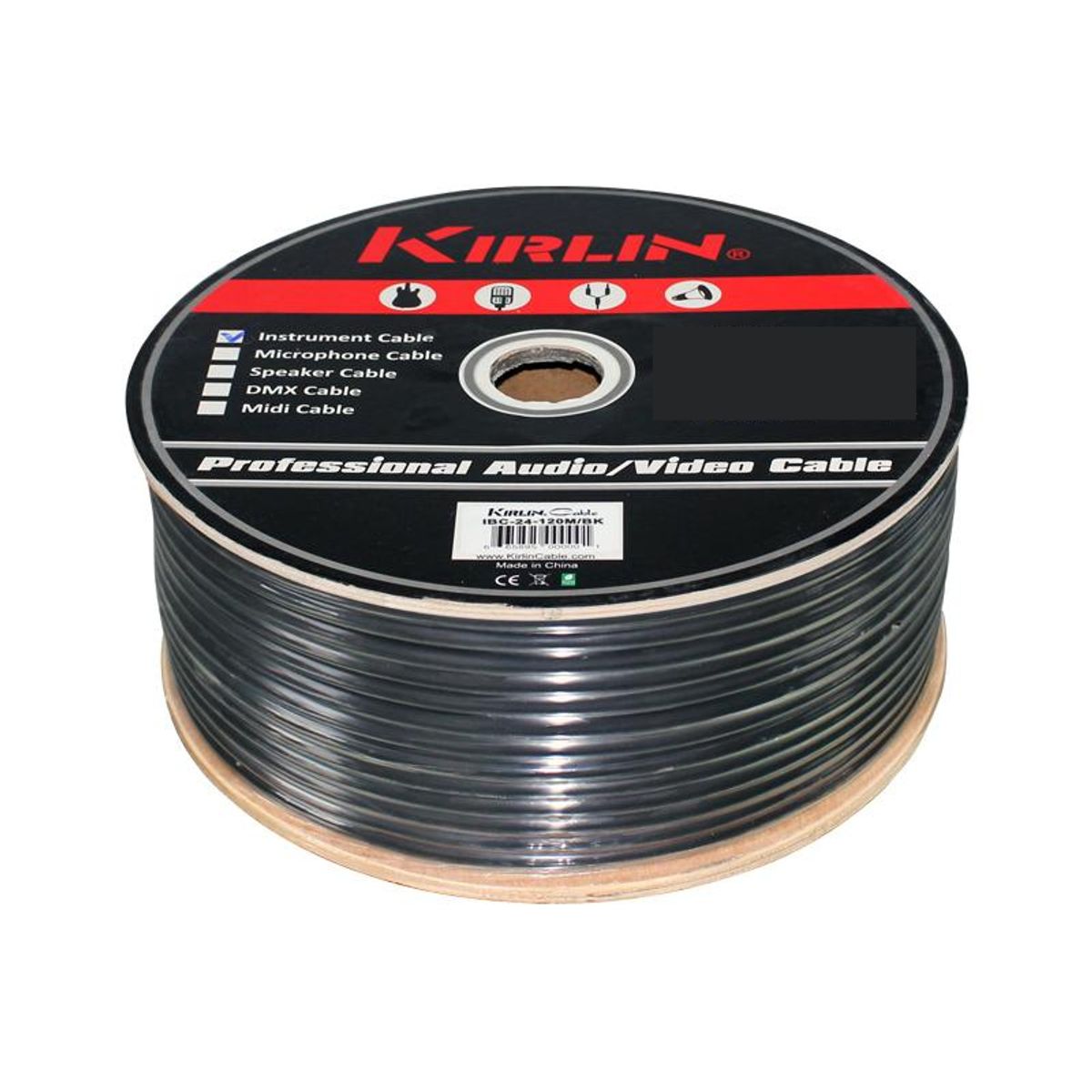 KIRLIN - Rollo cable instrumento 100M 26AWG DMX-26-3C-100M Kirlin