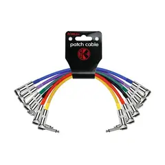 KIRLIN - Pack 6 Cable patch ángulo 0,15M Ipv6-243-0,15