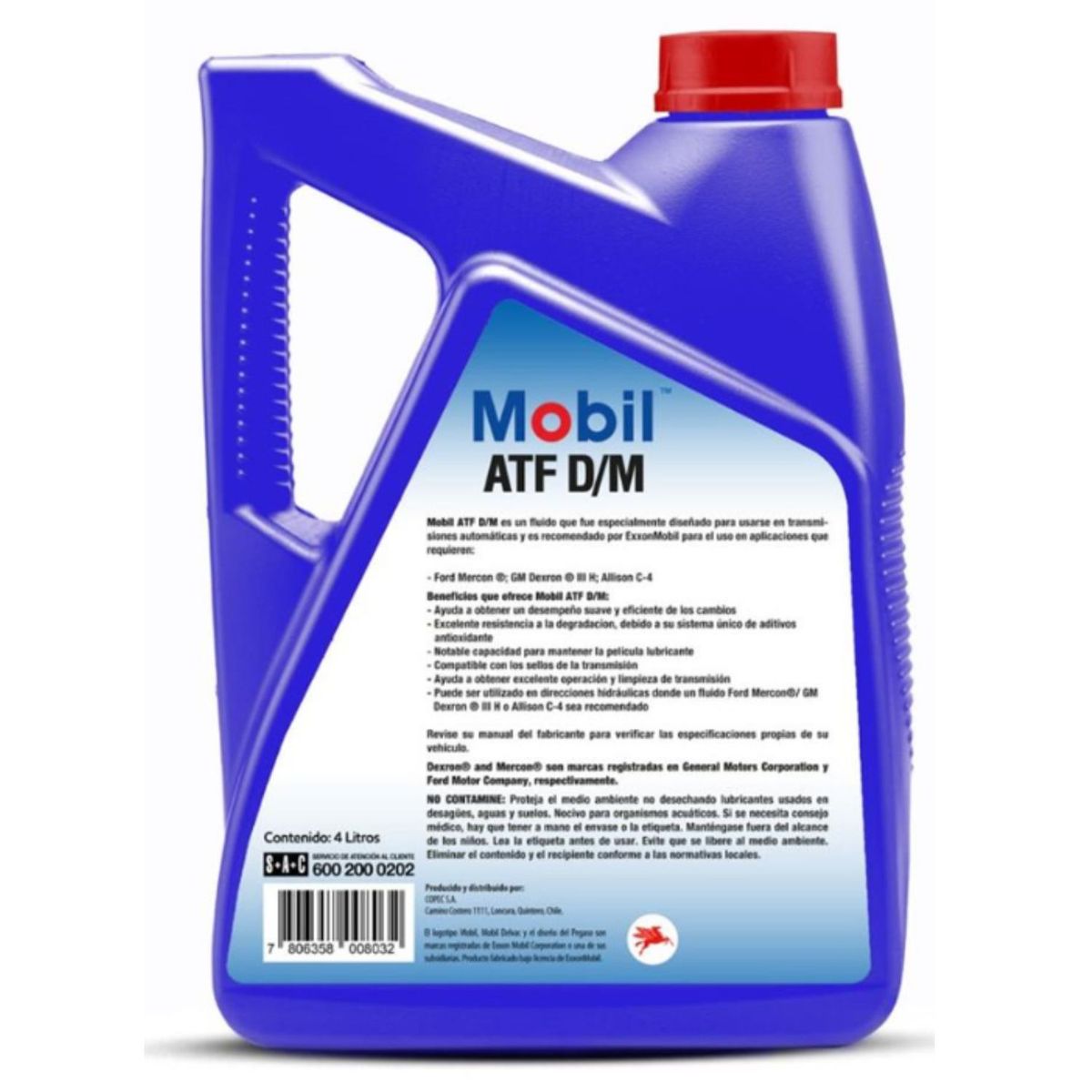 MOBIL - Lubricante para Caja Automatica ATF Mobil Dexron IIIH 4 Lts.