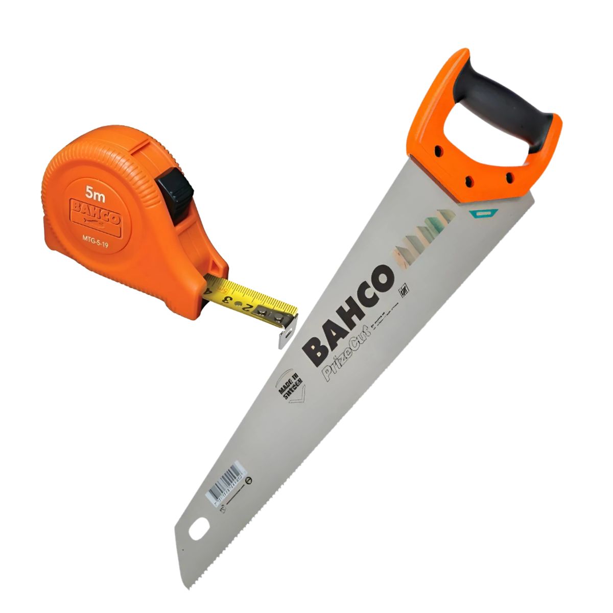 BAHCO - Pack Serrucho + Huincha de Medir de 5m Bahco NP-19MTG-519-E