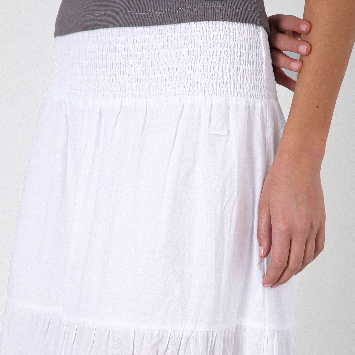 RAINDOOR - Falda Larga Panal White