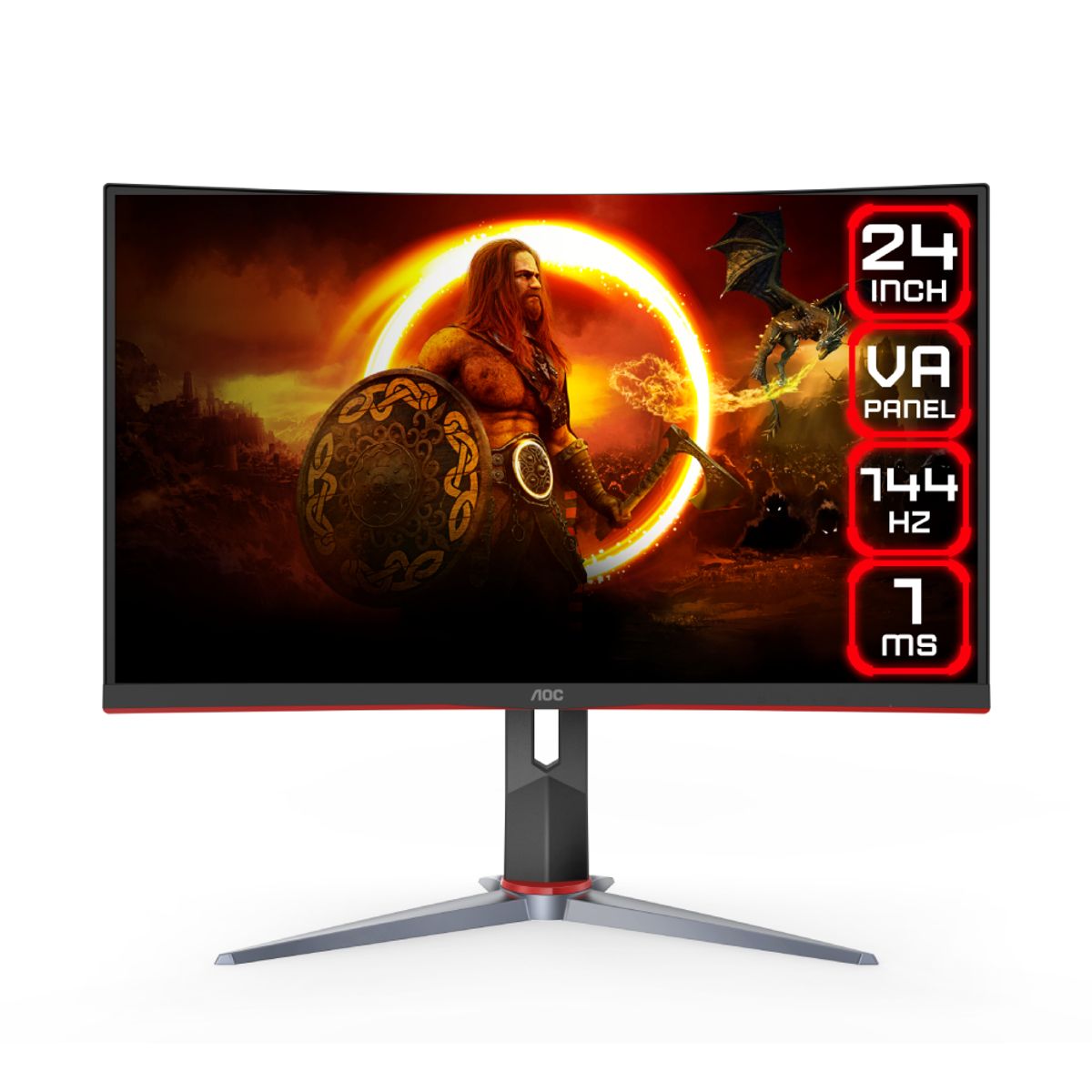 AOC - Monitor Gamer 24 C24G2 VA Full HD 165Hz