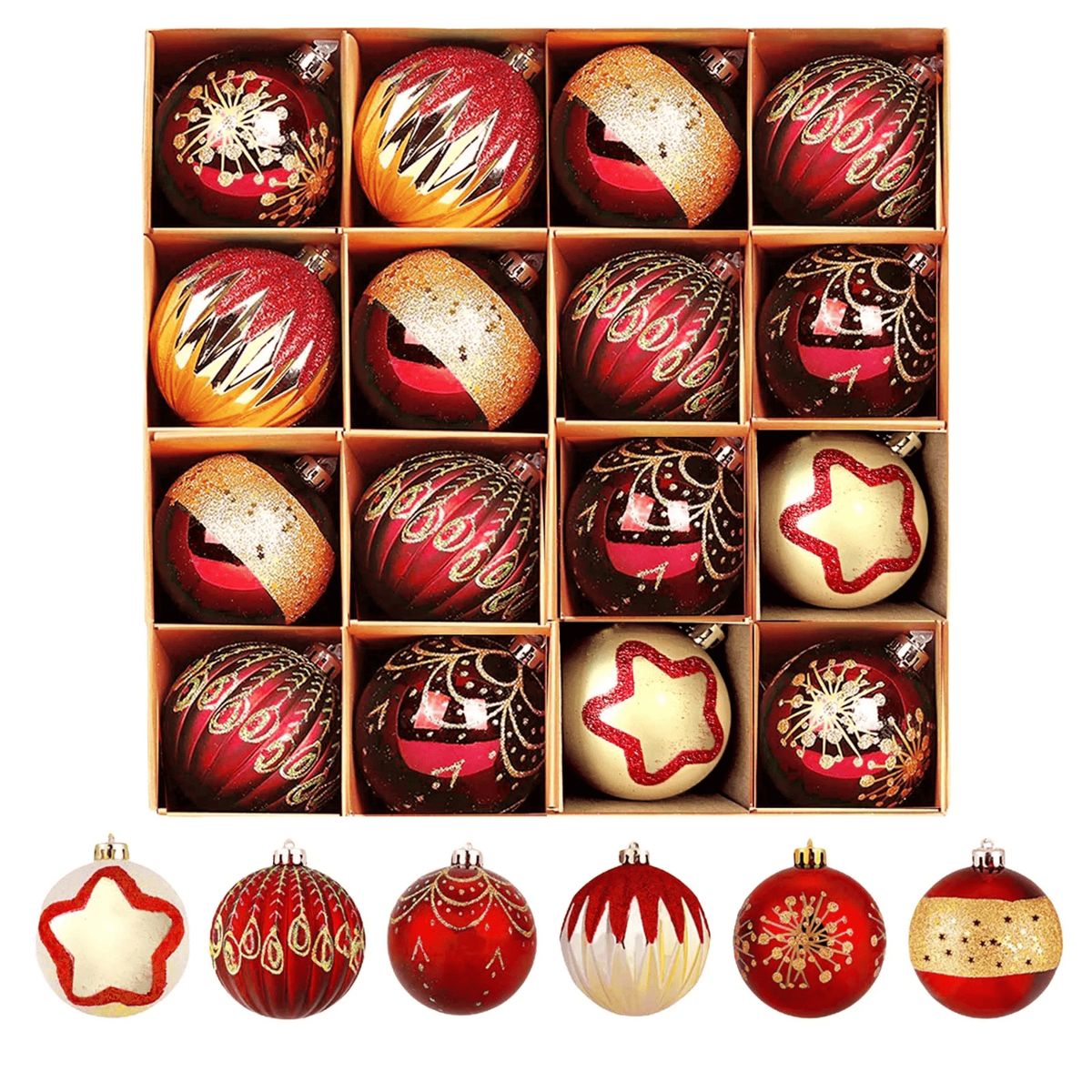 GENERICO - Set de Adornos Navideños de 16 Piezas