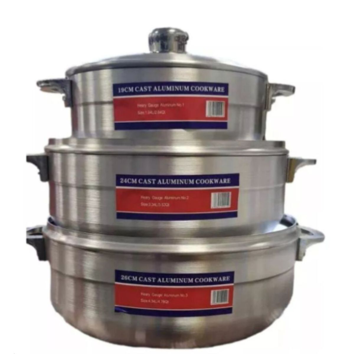 GENERICO - Set Juego De 6 Ollas Calderos Arroceras Aluminio Cocina