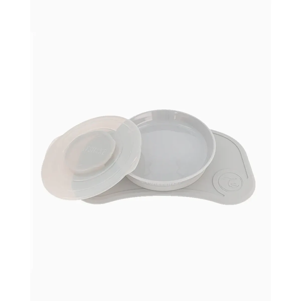 TWISTSHAKE - Individual Twistshake ClickMat Mini + Plato - Gris Pastel