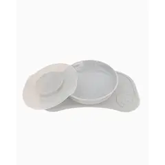 TWISTSHAKE - Individual ClickMat Mini + Plato - Gris Pastel