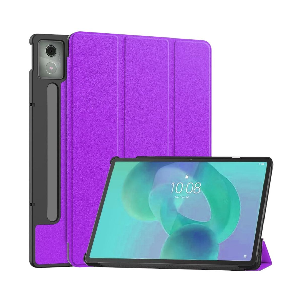 GENERICO - Funda Inteligente Para Lenovo Idea Tab Pro 12.7 Morado