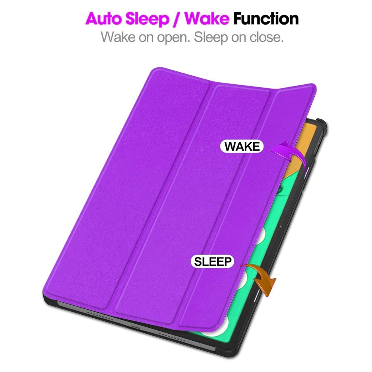 GENERICO - Funda Inteligente Para Lenovo Idea Tab Pro 12.7 Morado