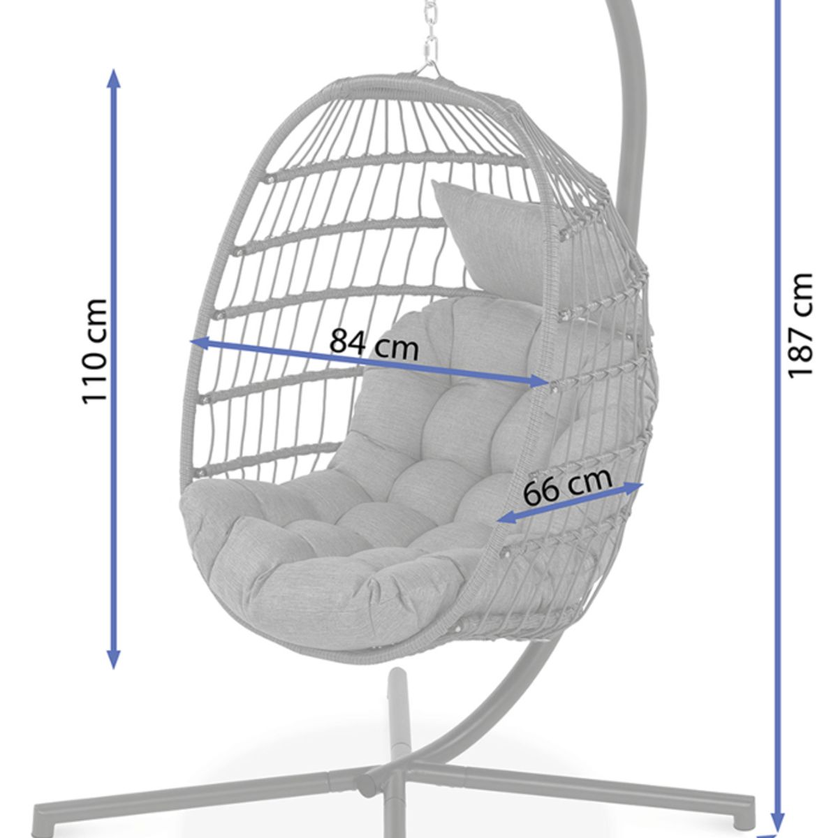 MODRA - Silla Colgante con Cojin Oulu.