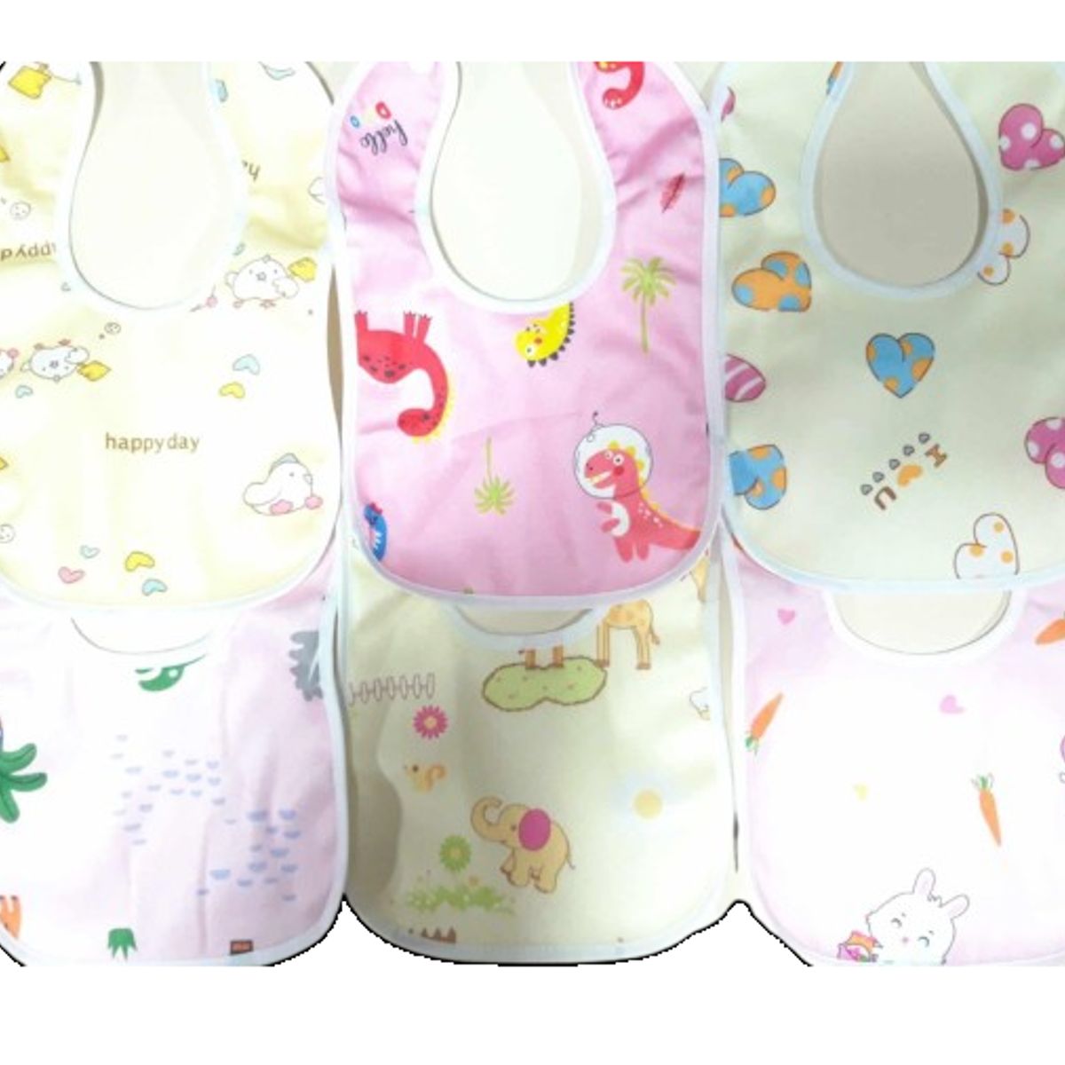 GENERICO - Pack 6 baberos del algodon suave para bebe